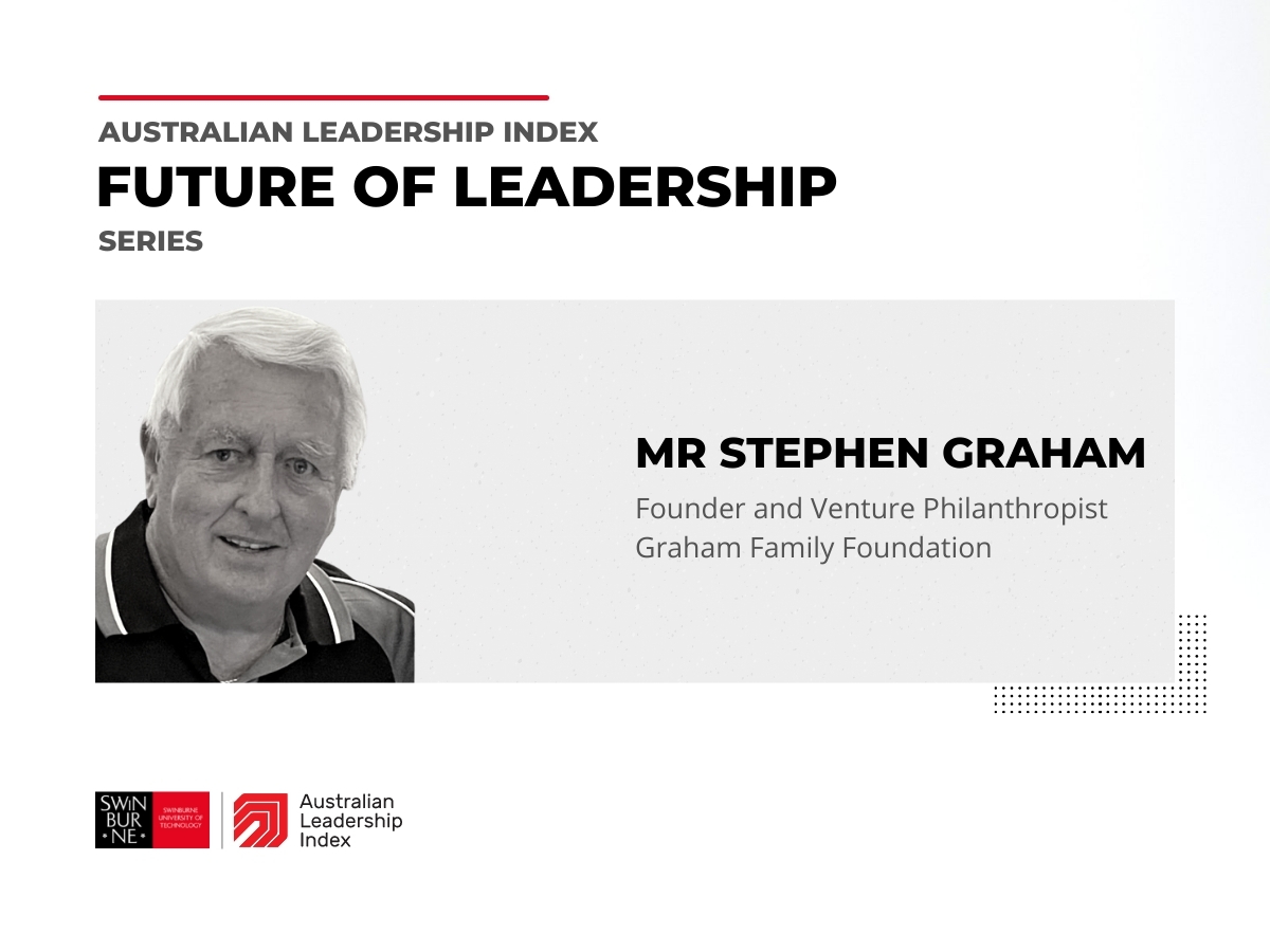 Video of Stephen Graham discussing the future of leadership