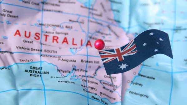 Australia Flag Pin On Map